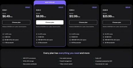 Hostinger VPS Hosting Plan